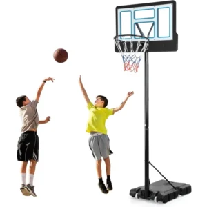 YITAHOME Basketball Hoop Outdoor 10 FT Adjustable, 4.4-10FT Height Adjust, 44in Backboard and 18in Rim